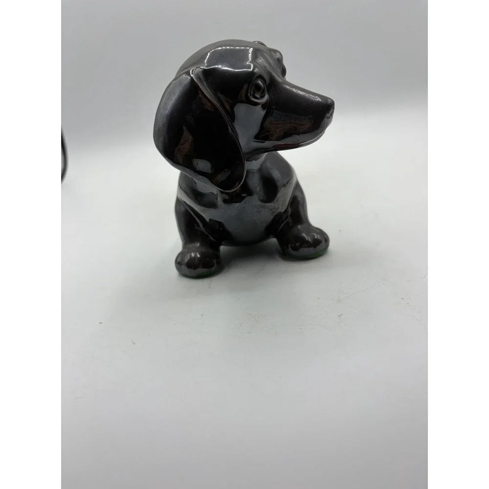 Vintage Enesco Japan Dachshund Wiener Dog Ceramic Covered 9